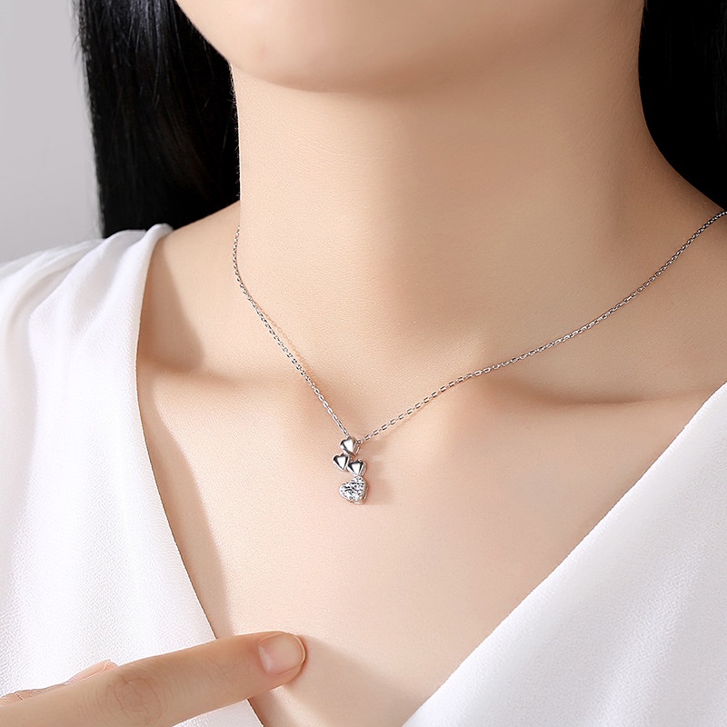 Heart to heart-Kalung perak asli Murni dan manis necklace Pure and sweet  s925 Original Arctic Deer