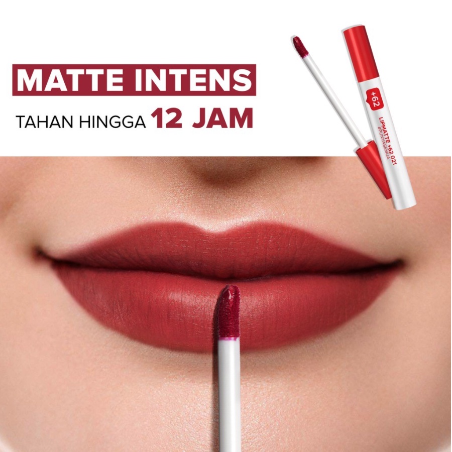 ❤ RATU ❤ Madame Gie Lip Matte +62 Make Up Lipstick 2ml | Lip Cream 62 (✔️BPOM)