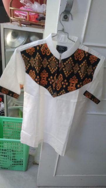 Baju Koko Couple Koko Batik Putih Bersih  Koko Ayah Anak Koko Couple Koko Murah Koko Songket