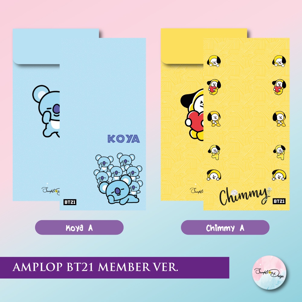 

[READY STOCK] AMPLOP ANGPAU CUSTOM BTS BT21 KPOP MEMBER VERSION