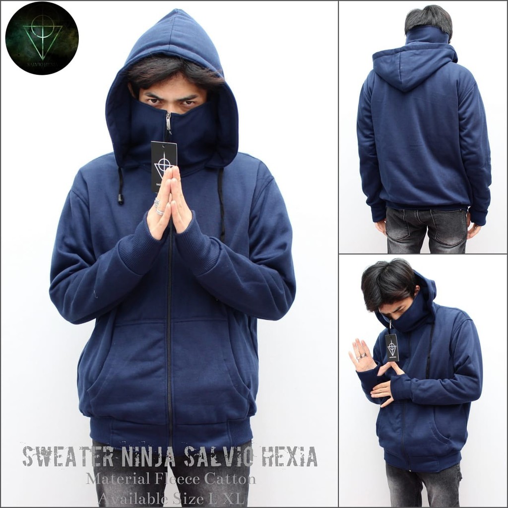 Jaket Hoodie Ninja Pria / Sweater Ninja - Navy