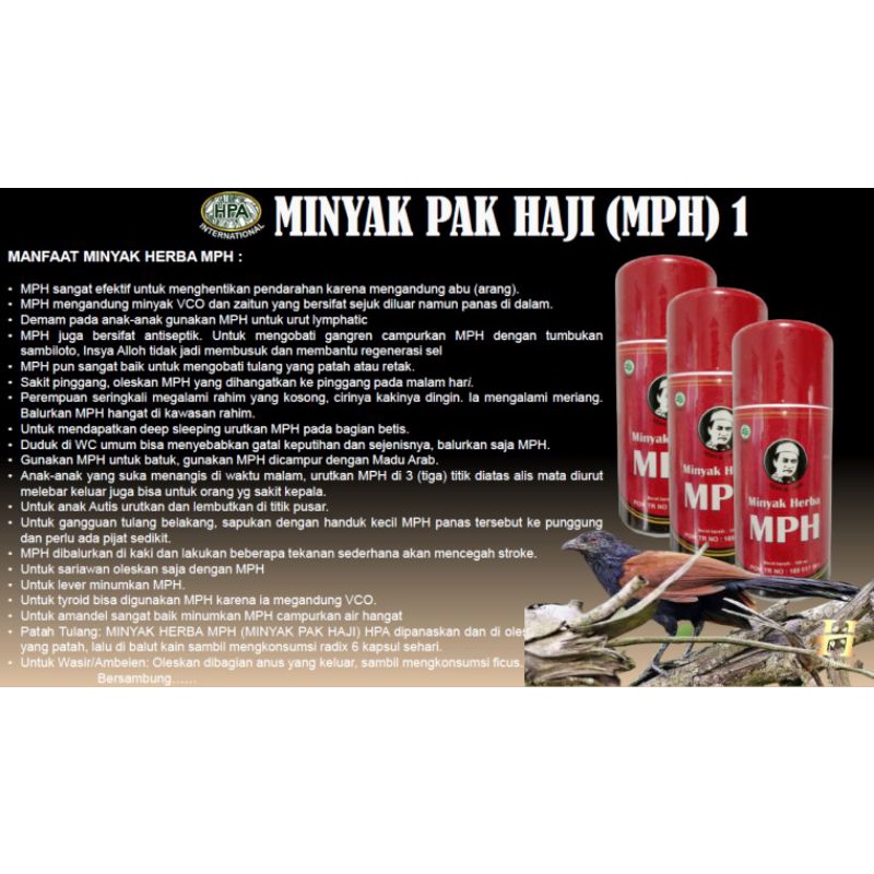 Minyak Pak HAJI MPH Herbal HPA Internasional
