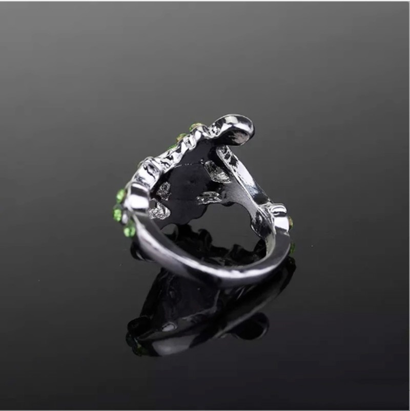 Cincin Sterling Silver 925 Hias Kristal Hijau Gaya Klasik Untuk Pernikahan