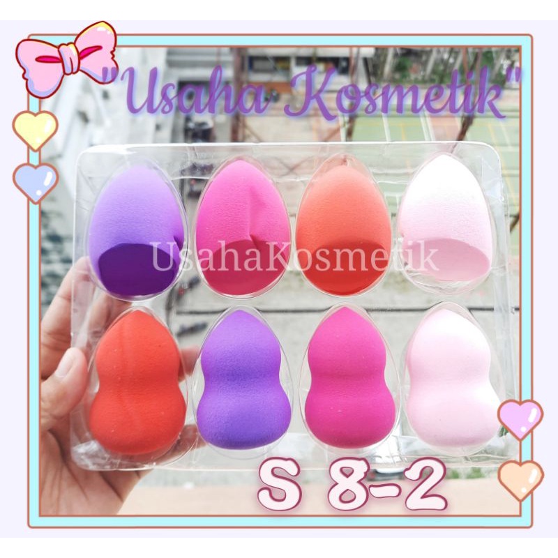 PROMO!! BEAUTY BLENDER FOUNDATION/BEDAK/MAKE UP TOOLS SET 8 IN1/12 IN 1 PAKET BEAUTY BLENDER MAKE UP SPONGE NO. S 8-2/S-12