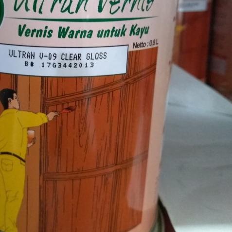 ✧ Ultran Vernis Kayu V-09 Clear Gloss / Pernis Kayu Clear ➱