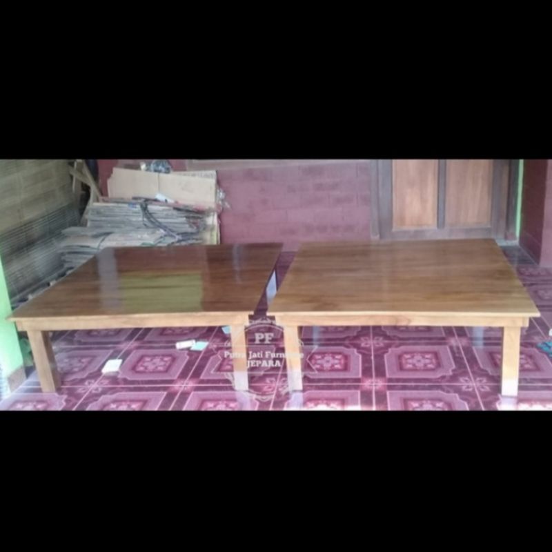 Meja tamu Lesehan/meja makan pendek kayu jati mebel murah Jepara