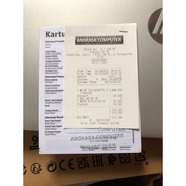 Laptop komputer HP