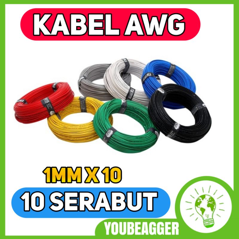 Kabel 1x10 serabut 10 harga untuk 1 meter