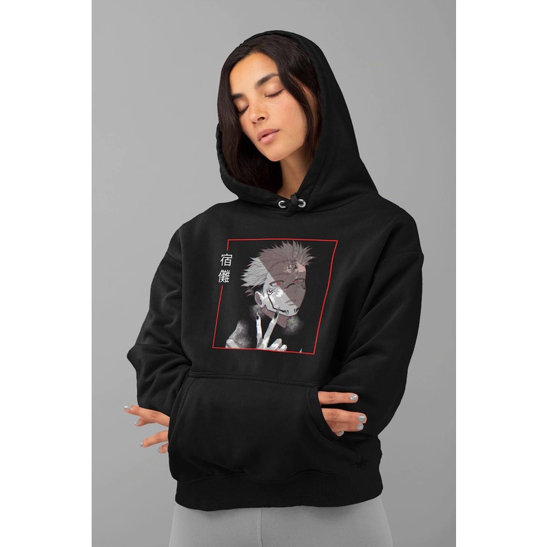 ANIME HOODIE UNISEX OVERSIZE SUKUNA // JUMPER UNISEX SIZE M TO XXL PREMIUM FLEECE TEBAL LEMBUT TERBARU,