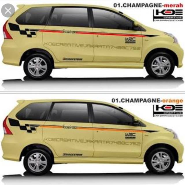 Stiker Avanza List Body Mobil Cutting Sticker All Mobil Ertiga