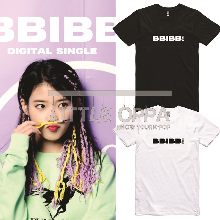 KAOS T-SHIRT IU BBI BBI HANGUL LOGO