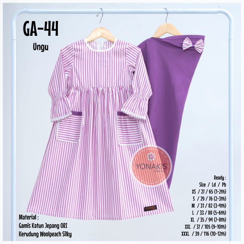 EMJE- GAMIS ANAK BY YONAKIS ORIGINAL / set gamis anak /gamis yonakis