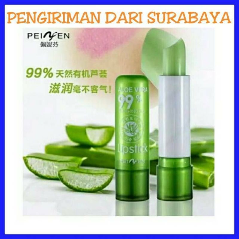 L3 Lipbalm Aloe vera Pelembab Bibir Kering Pecah2 | Liptint Lipgloss Pemerah Mulut | Peiyen Aloevera