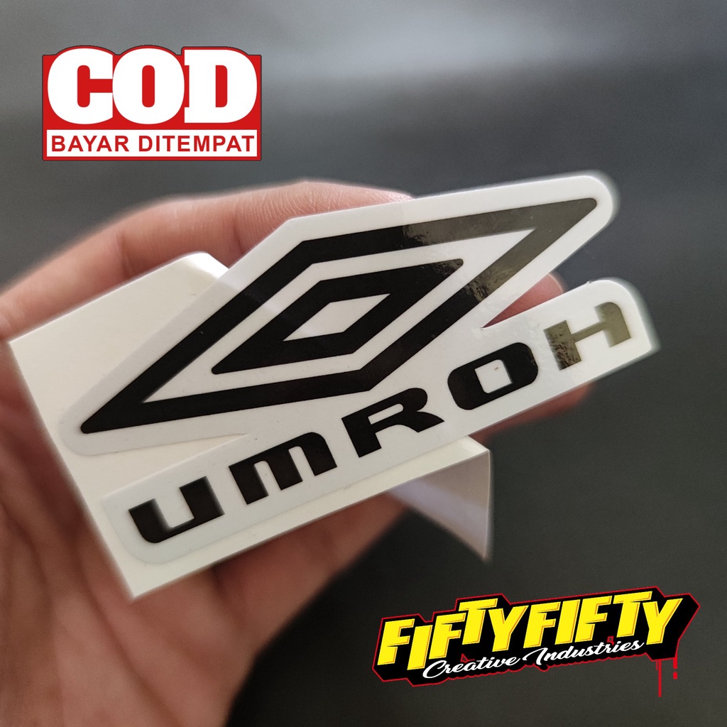 Stiker Print Cut PLESETAN UMBRO UMROH Stiker Printing Laminasi Glossy Tahan Air Stiker Motor Mobil Helm Sudah Membentuk Pola Desain