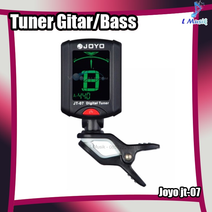 Tuner Joyo JT-01 dan JT-07 Chromatic Clip Layar - TUNER UNTUK GITAR AKUSTIK,GITAR ELEKTRIK,BASS,BIOLA