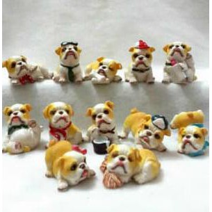 

14.84Ftgrdujh- Patung Pajangan Anjing Buldog 12 Pcs -Toko-Boneka.