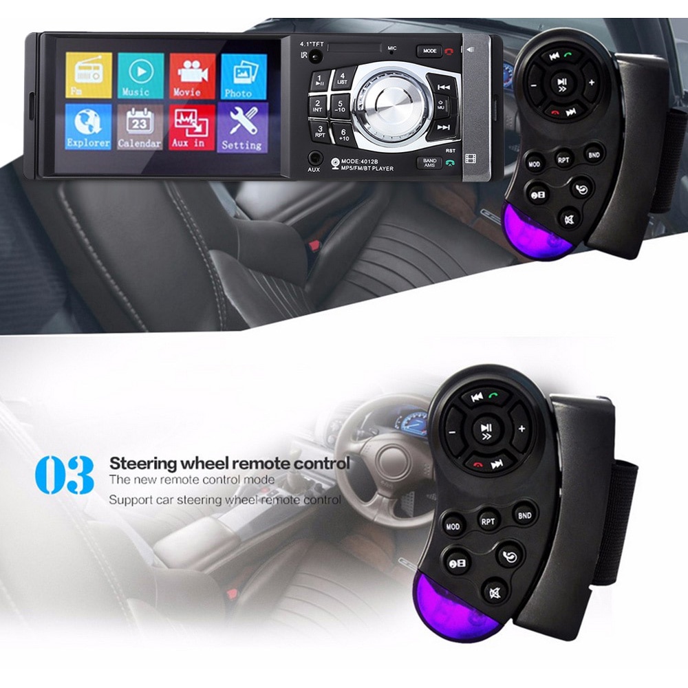 Tape Audio Mobil Media Player LCD 4.1 Inch FM Radio with Rear Camera