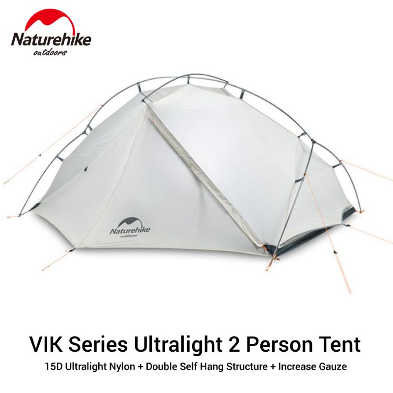 TENDA CAMPING NATUREHIKE VIK 2 PERSON NH19ZP003-1 TENDA PENDAKI GUNUNG WATERPROOF RINGAN ANTI AIR UL