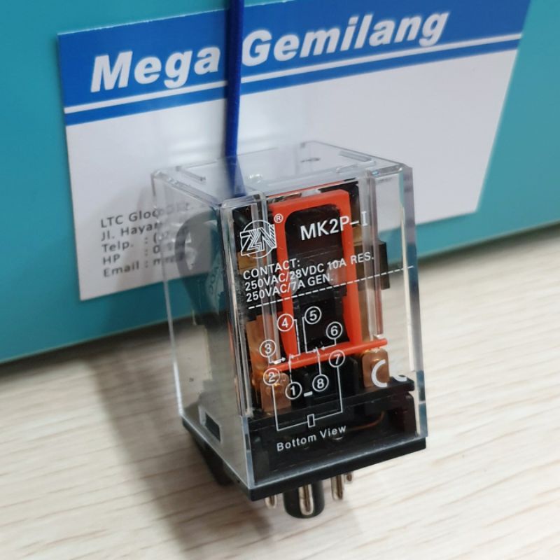 Relay MK2P 12v 24v 220v relay 8 kaki