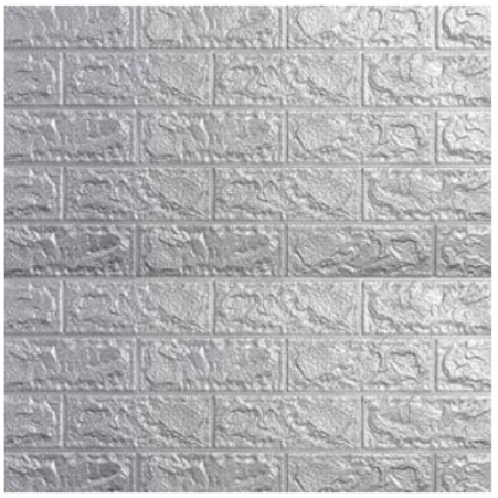 Wallpaper Foam 3D Stiker Dinding Dekorasi Minimalis Rumah Motif Bata Ukuran 70 x 77 cm-Bata Abu 77