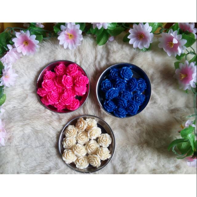 Rose resin 2cm/Resin mawar 20mm/bahan decocase