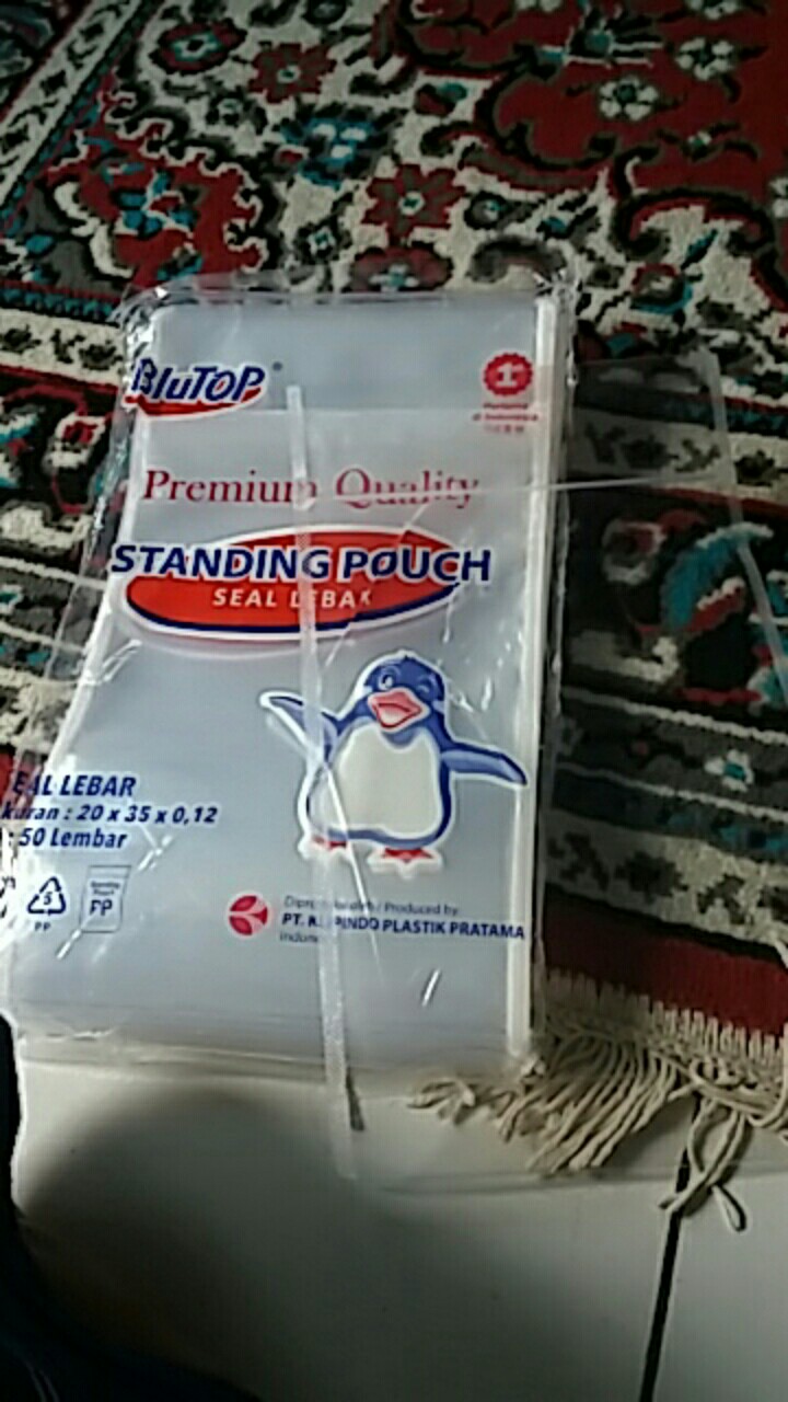 Plastik Klip Standing Pouch 20x35 / Kemasan Berdiri Seal Lebar Stp (isi 50 Pcs)