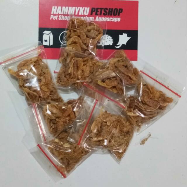 MAKANAN HAMSTER - MAKANAN SUGAR GLIDER - UDANG KERING UNTUK HAMSTER SUGARGLIDER KURAKURA