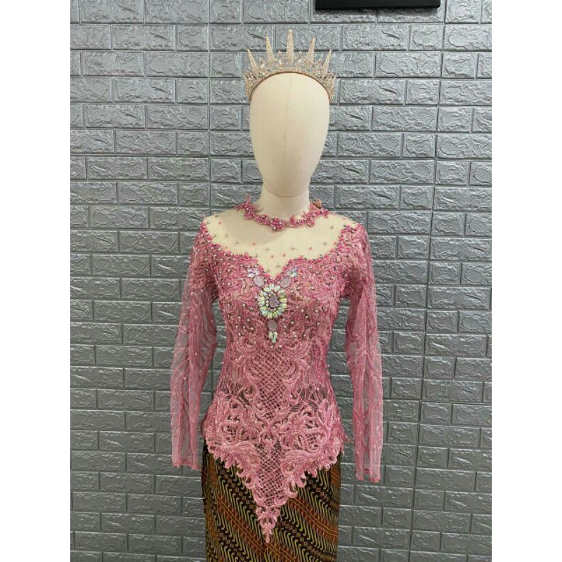 Kebaya Pengantin Dusty Pink / Kebaya Wisuda Dusty Pink / Atasan Kebaya Dusty Pink