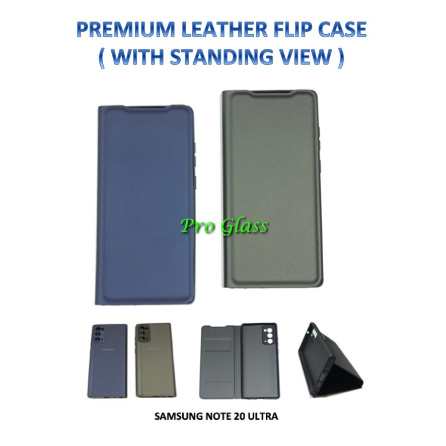 Samsung NOTE 20 / Samsung NOTE 20 ULTRA Premium Leather Flip Case Cover Standing View