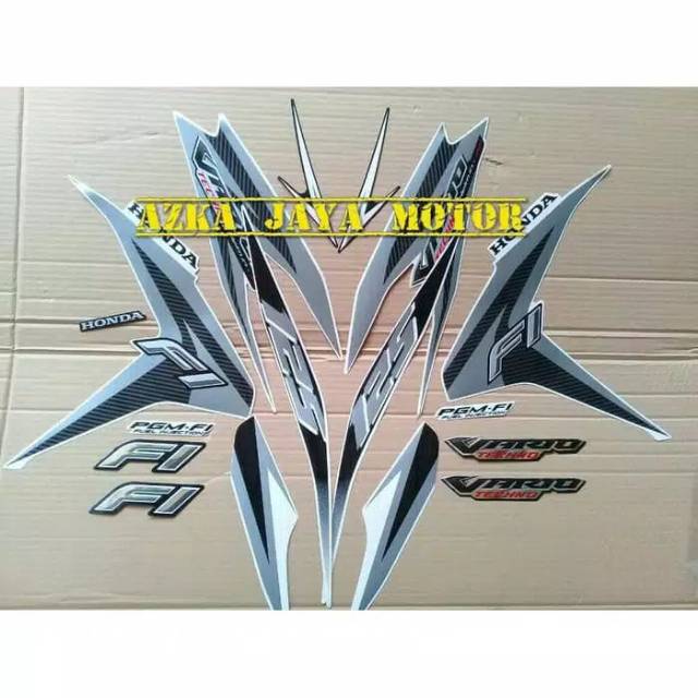 LSM Striping stiker full body vario 125 lama, putih abu abu