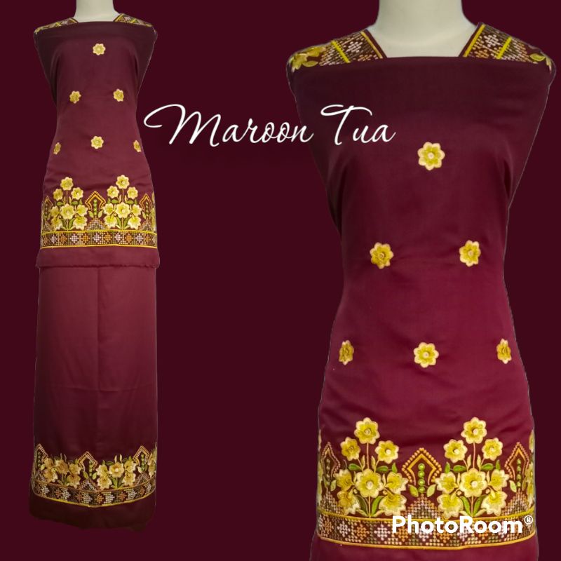 Bahan Baju Kurung Bordir motif Kerancang non solder 18