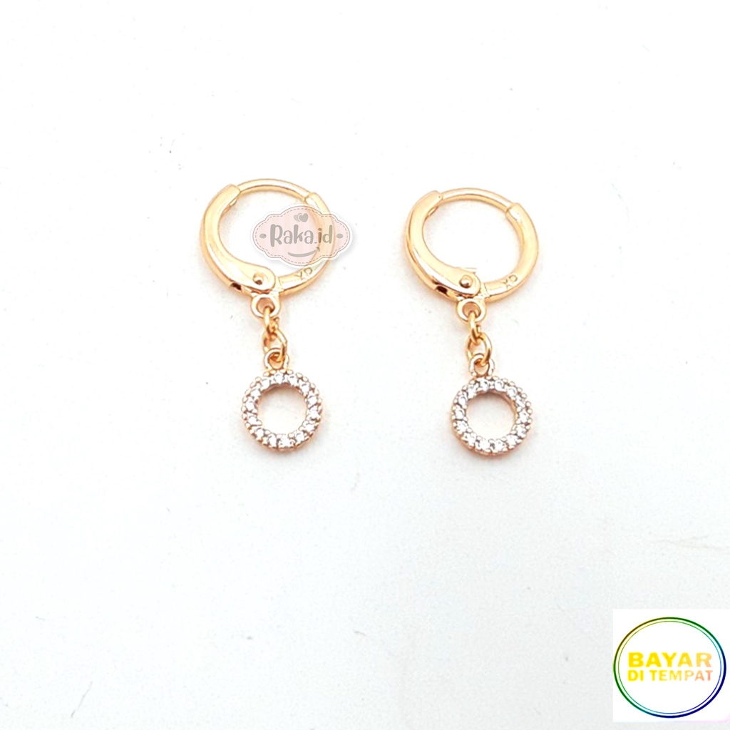 Anting Clip / Klip Mutiara Bulat Tengah Perhiasan Aksesoris Wanita 894