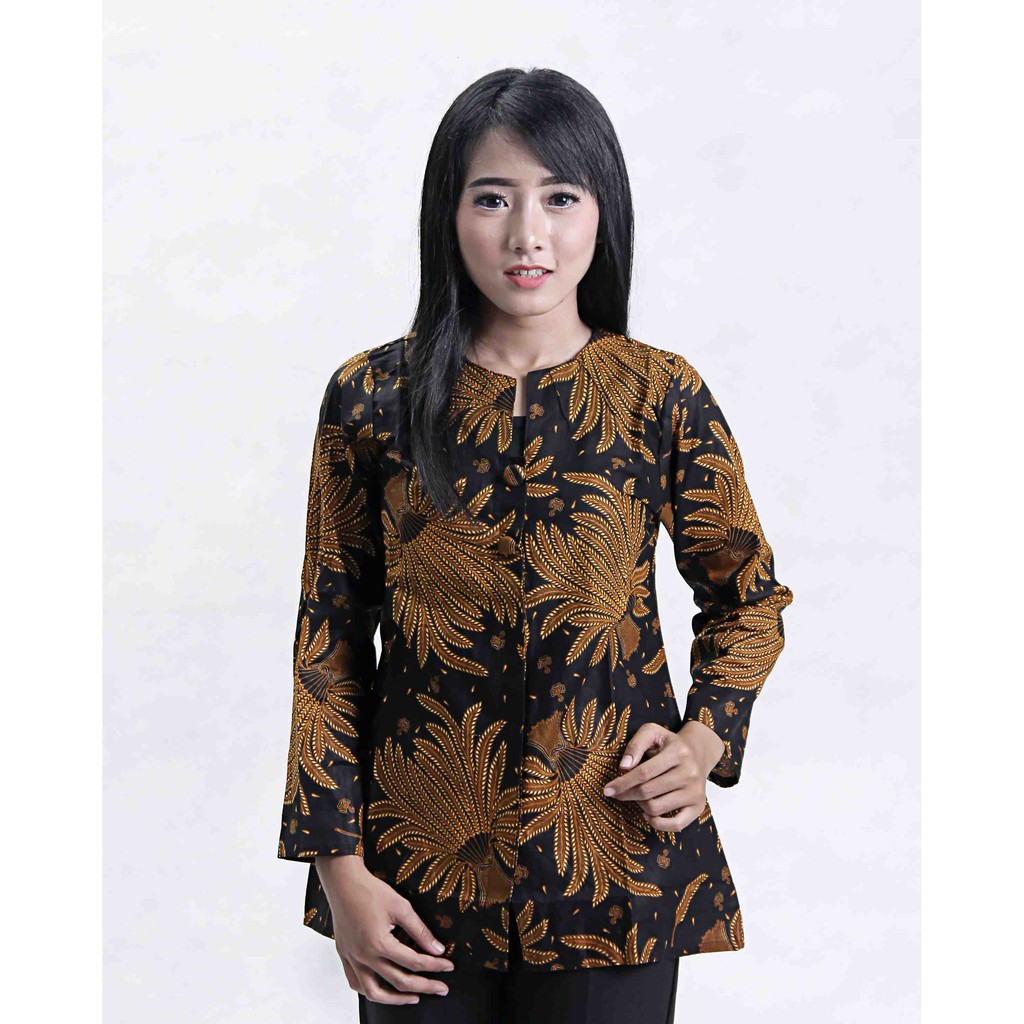 ATASAN BATIK WANITA MOTIF PADI SOGAN SERAGAM BATIK BAJU ATASAN BATIK WANITA MOTIF PADI SOGAN SERAGAM BATIK BAJU