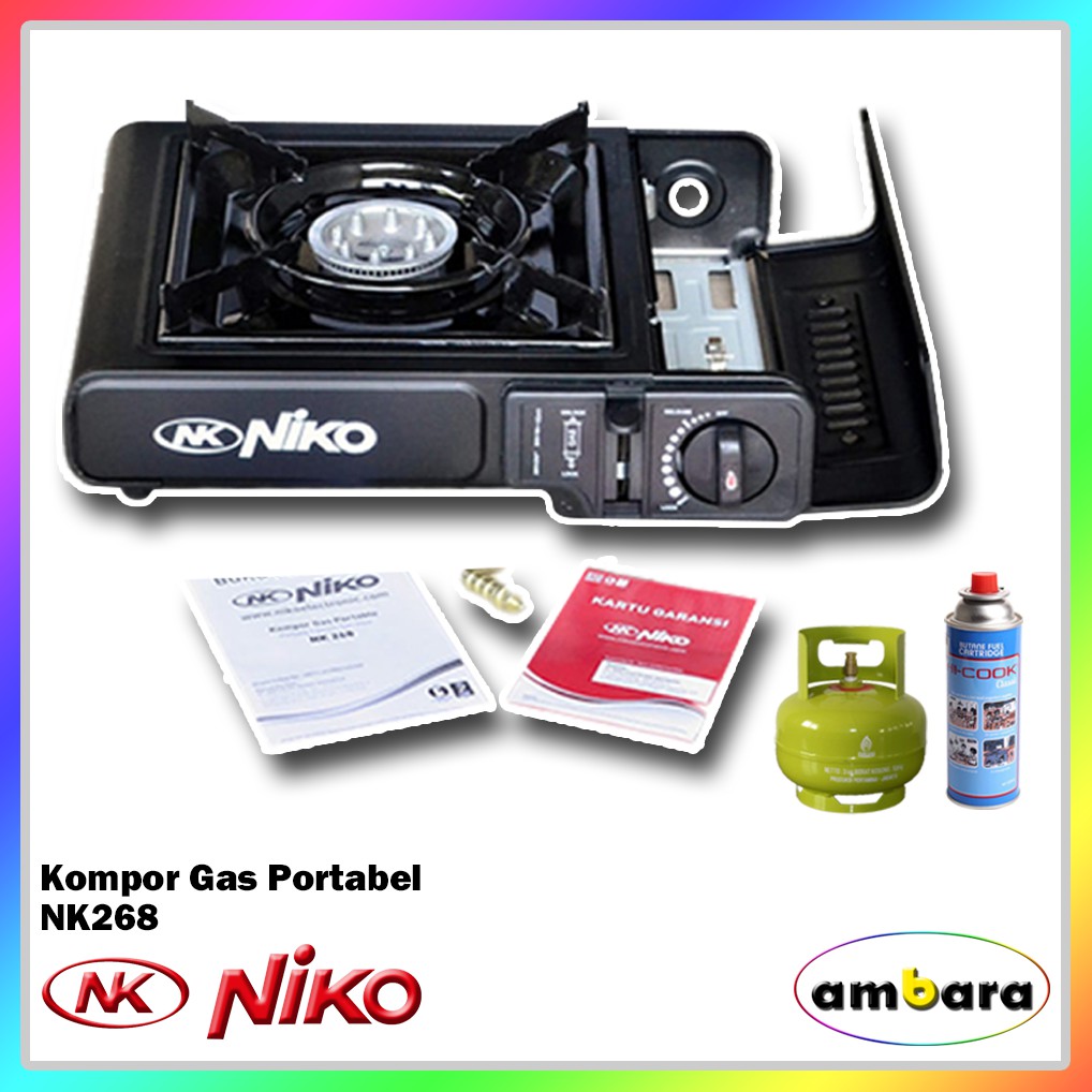  Niko  kompor  gas portable 2in1 NK268 Shopee Indonesia