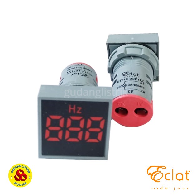 Pilot Lamp LED Hz Meter 22mm 30-105Hz Square Panel Frequency Indicator