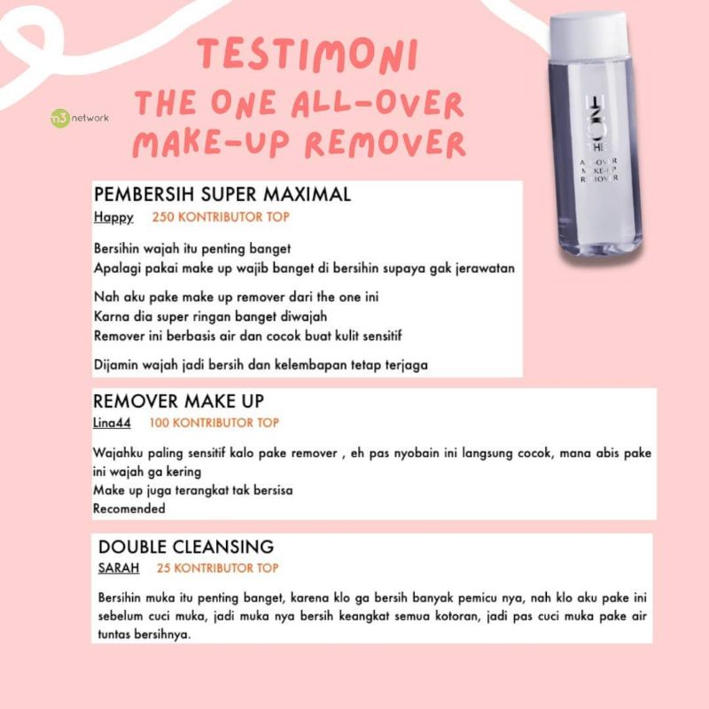 The ONE All Over Make Up Remover