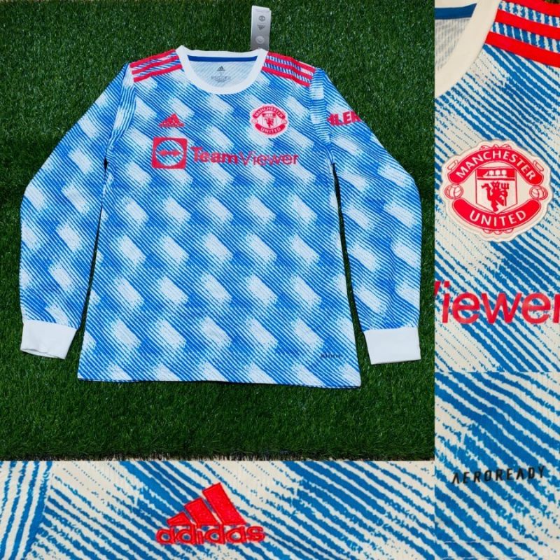 JERSEY MANCHESTER UNITED LENGAN PANJANG AWAY 2021 2022 LS GRADE ORI