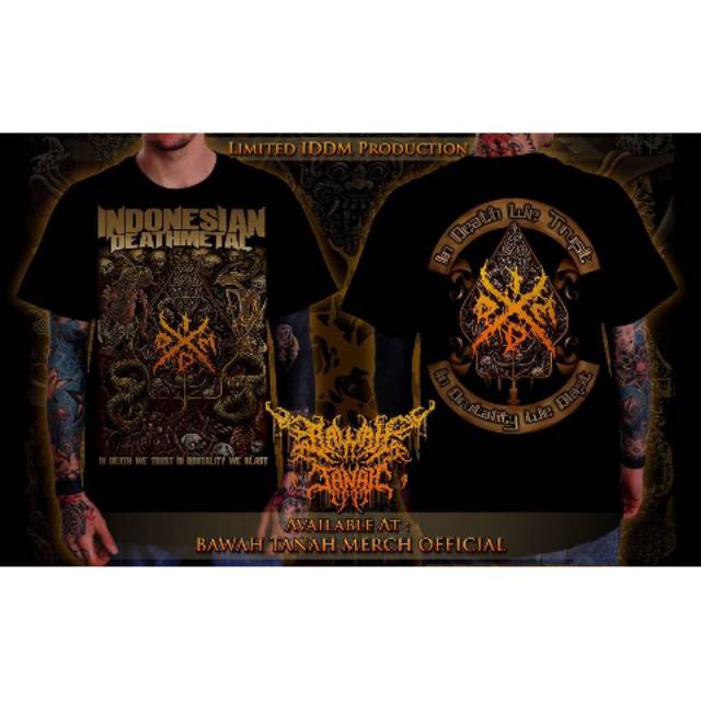 ORIGINAL IDDM Ts metal WAYANG black hitam Cod Kaos viral baju gaul band musik keren by Indonesian de