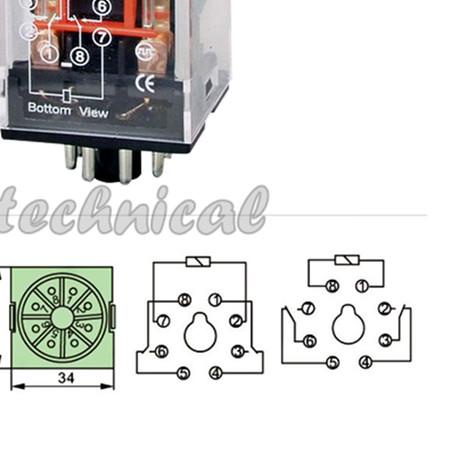 ➲ RELAY RELLAY OMRON MK2P-N AC 220V / MK2P-N DC12V / MK2P-N DC24V 8 KAKI ➳