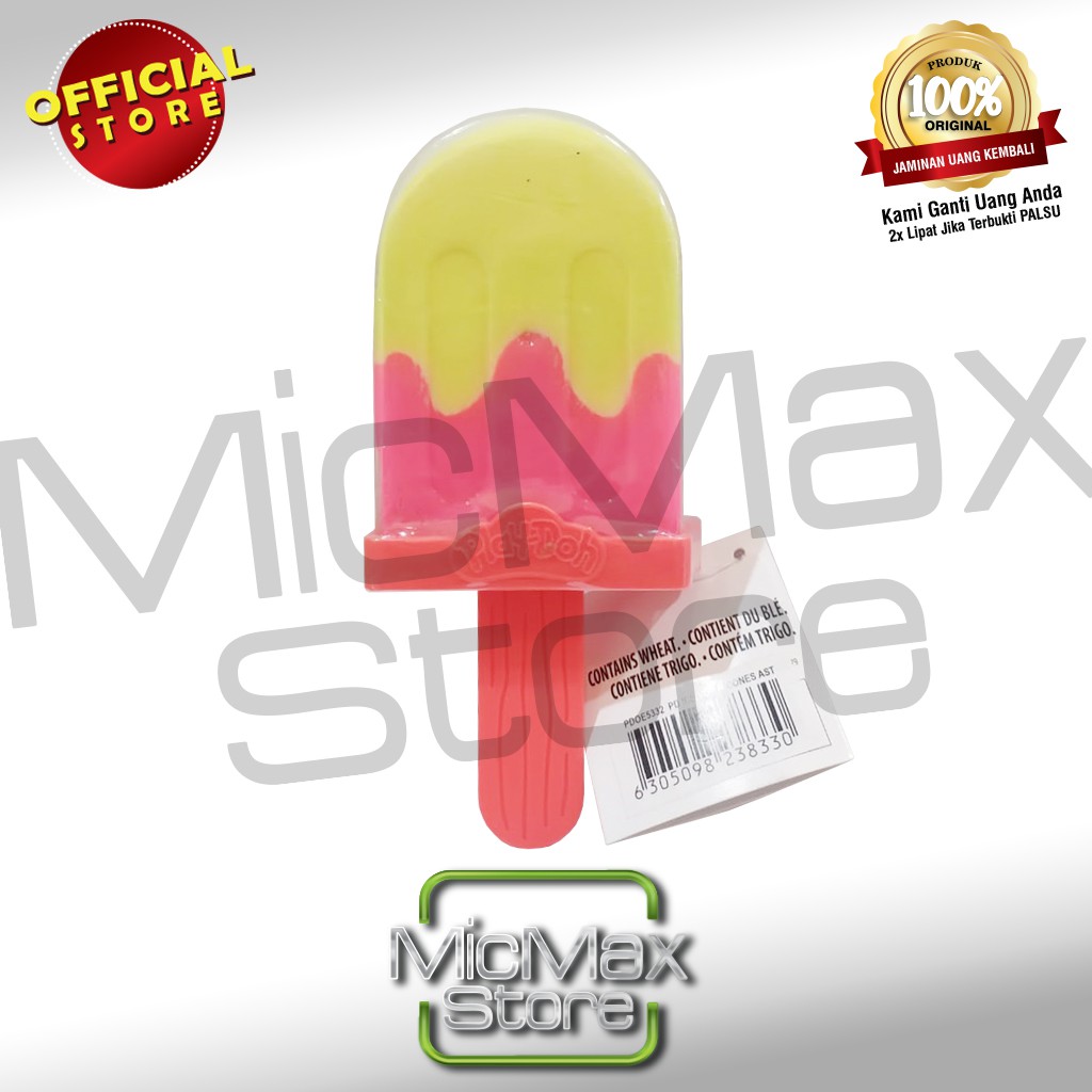 Playdoh Play Doh Ice Cream Pops Pop n Cones Freezer Lilin Mainan Anak