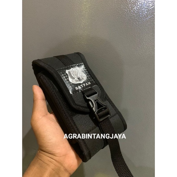sarung hp logo satpam termurah sarung handphone single slot logo satpam terbaru pouch hp