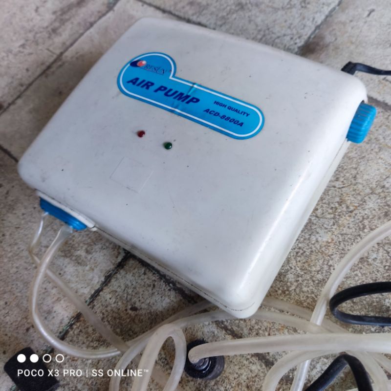RESUN ACD-8800A PORTA AIR PUMP POMPA UDARA AERATOR AQUARIUM BEKAS
