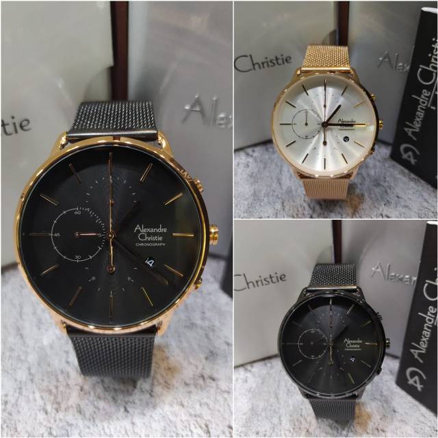 Jam Tangan Pria Tali Pasir Alexandre Christie 6555 AC6555