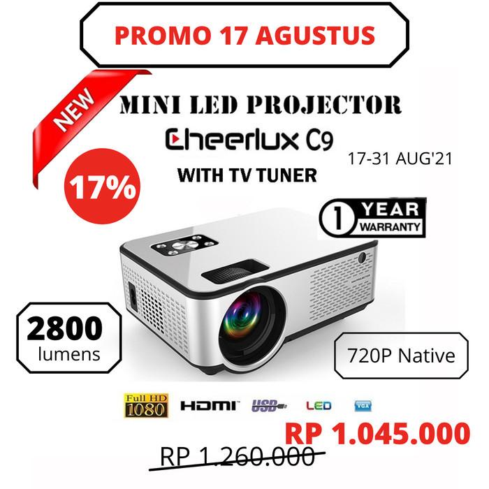 

Irled | Cheerlux C9 Mini Led 720P Projector 2800 Lumens + Analog Tv/Tv Tunner