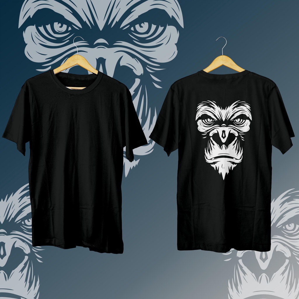 HK STORE 26 - KAOS DISTRO GORILLA FACE(BLKNG)