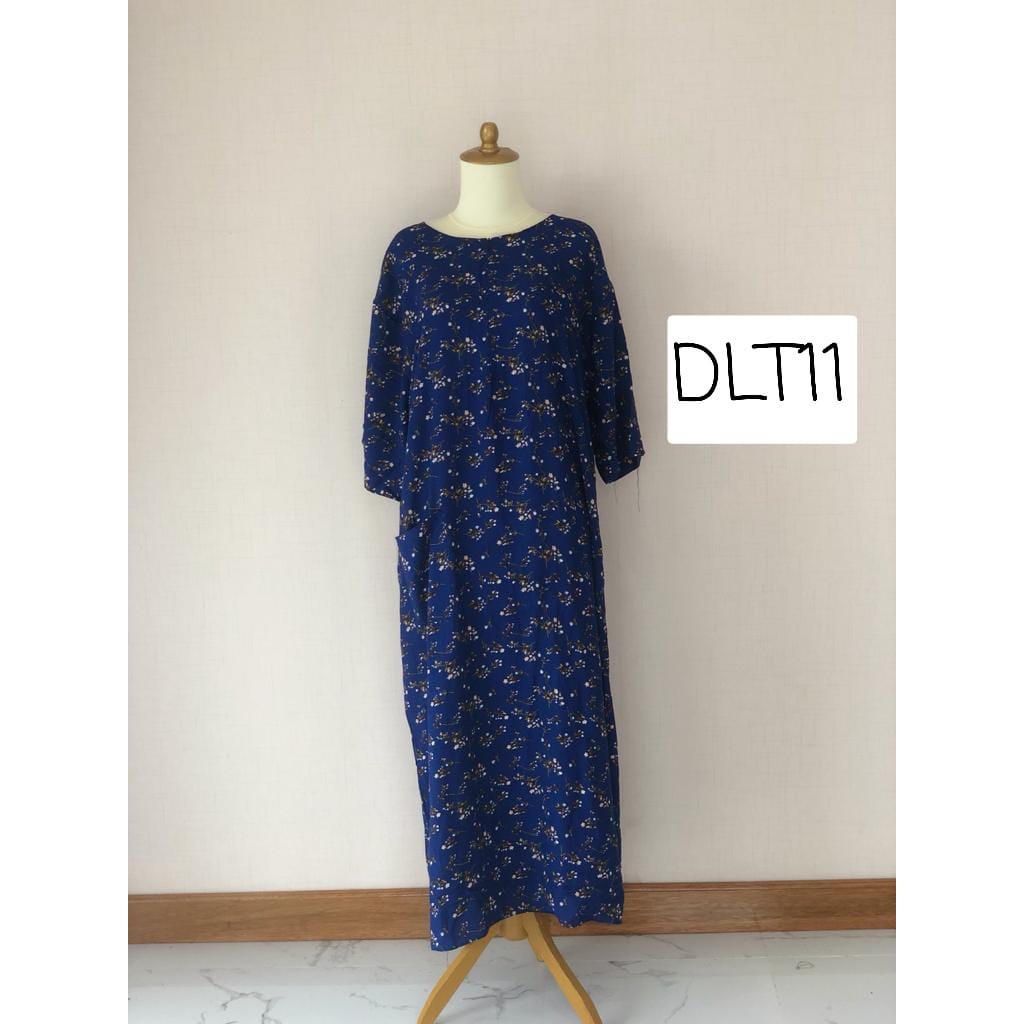 Daster Rayon Habel / DASTER POLKA Longdress, Lengan raglan 3/4-4