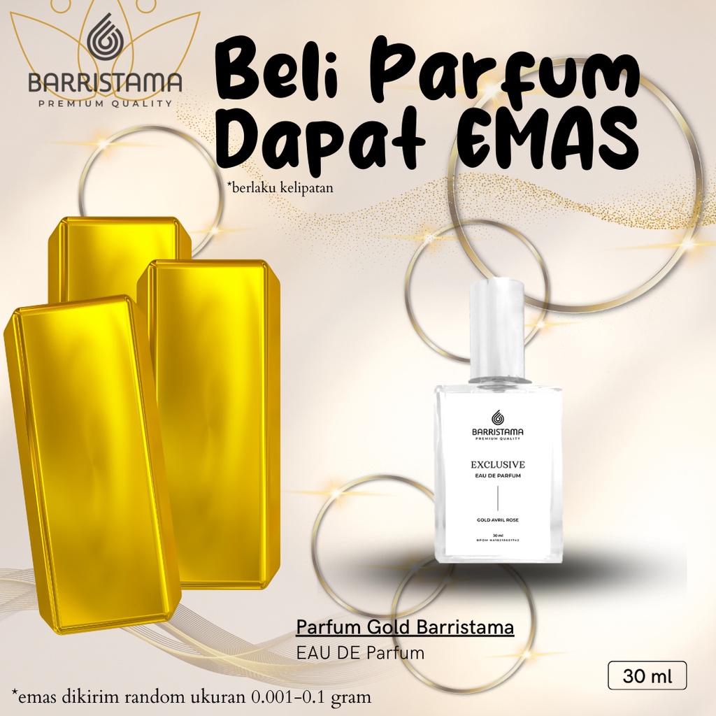 [PROMO FREE EMAS]-Barristama Gold Parfume - Inspired by EDT Garuda Indonesia - BPOM - Parfume Unisex Best Seller No. 1 Parfum Pria dan Wanita