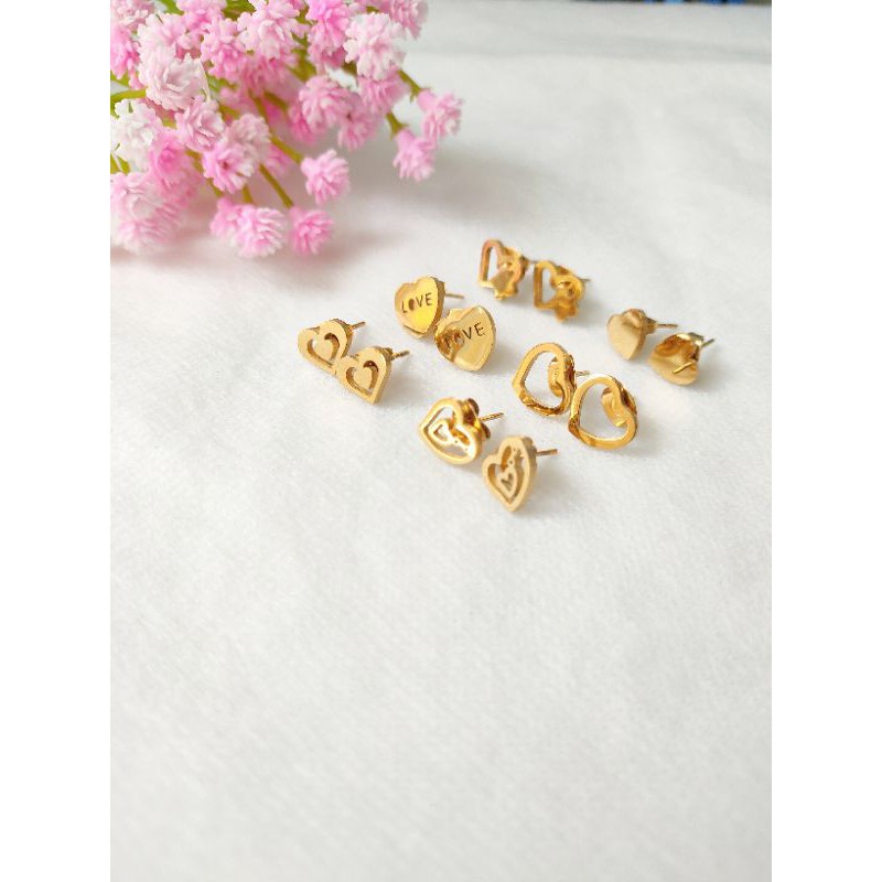 Anting Tusuk Motif Love Wanita ZQ1