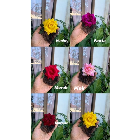 jepit jaring mawar/ semanggi bali / hiasan rambut