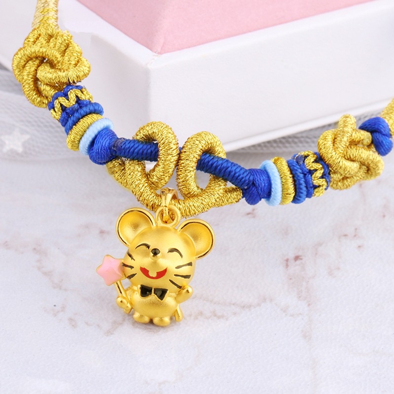 [Ready Stock]Fashion Gold Plated Cartoon Mouse Pendant Gold Necklace